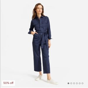 Everlane utility jumpsuit in indigo size 0